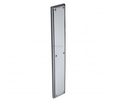 Heritage Brass V1166 Large Finger Plate 464x76mm - Polished Chrome