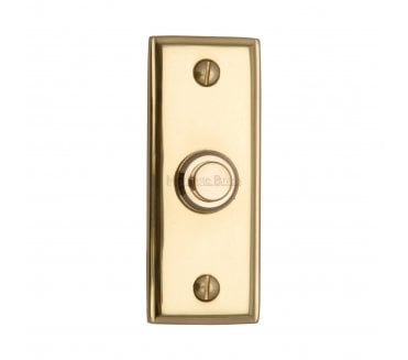 Heritage Brass V1180 Oblong Bell Push - Polished Brass