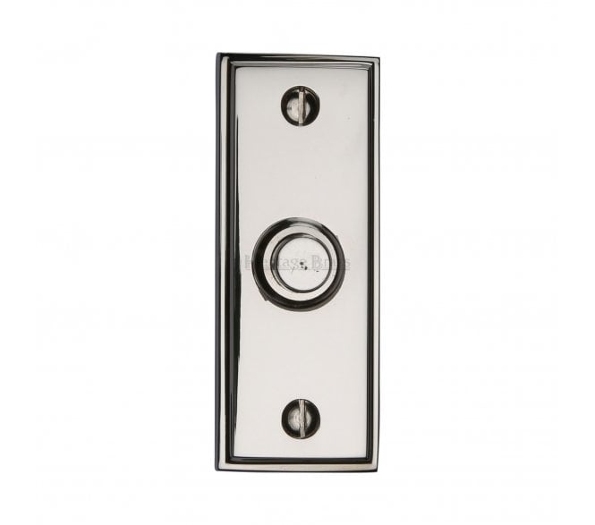 Heritage Brass V1180 Oblong Bell Push - Polished Nickel