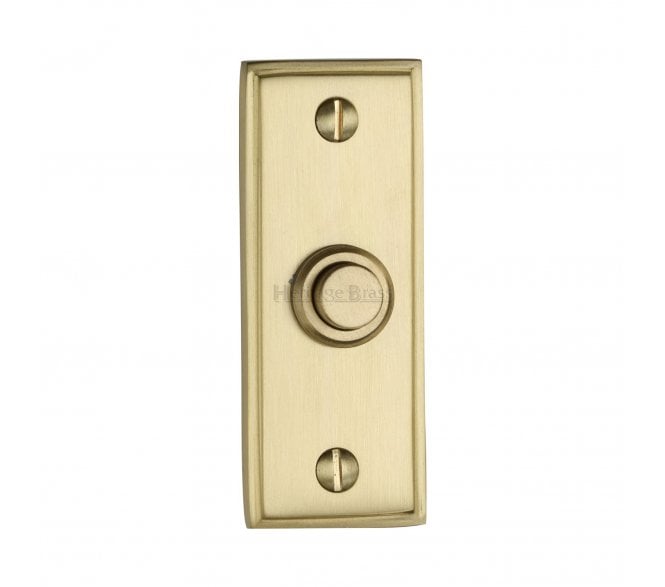 Heritage Brass V1180 Oblong Bell Push - Satin Brass