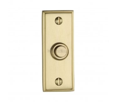 Heritage Brass V1180 Oblong Bell Push - Satin Brass
