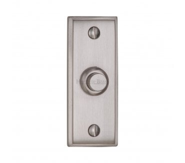 Heritage Brass V1180 Oblong Bell Push - Satin Chrome