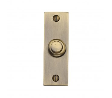 Heritage Brass V1182 Rectangular Bell Push - Antique Brass
