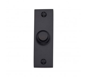 Heritage Brass V1182 Rectangular Bell Push - Matt Black