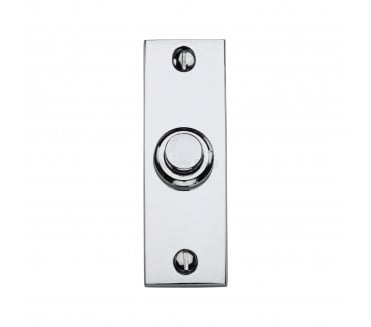 Heritage Brass V1182 Rectangular Bell Push - Polished Chrome