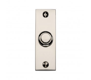 Heritage Brass V1182 Rectangular Bell Push - Polished Nickel