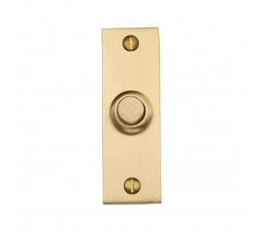 Heritage Brass V1182 Rectangular Bell Push - Satin Brass