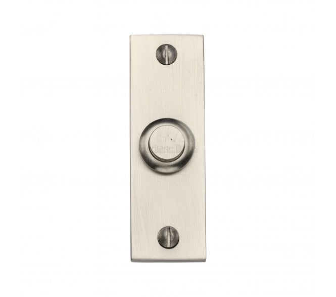 Heritage Brass V1182 Rectangular Bell Push - Satin Nickel