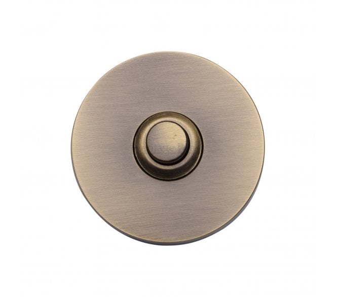Heritage Brass V1184 Circular Bell Push - Antique Brass