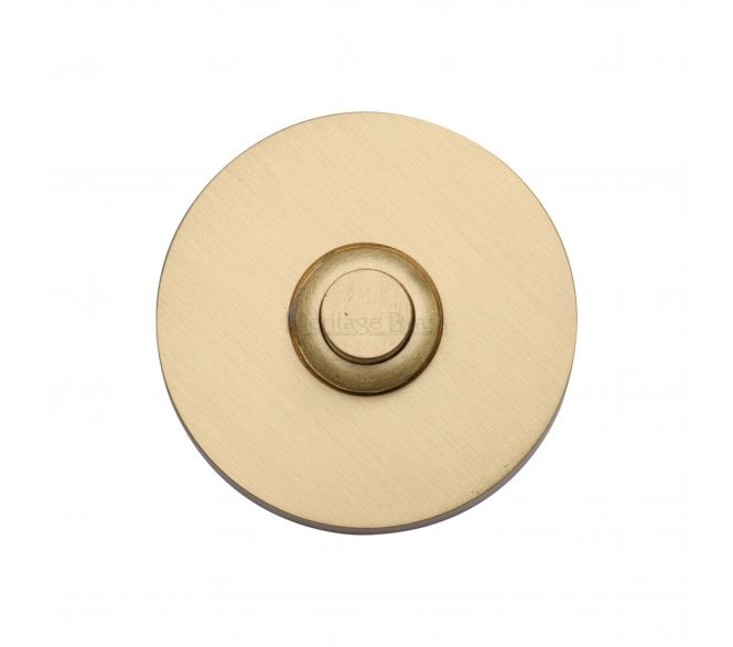 Heritage Brass V1184 Circular Bell Push - Satin Brass