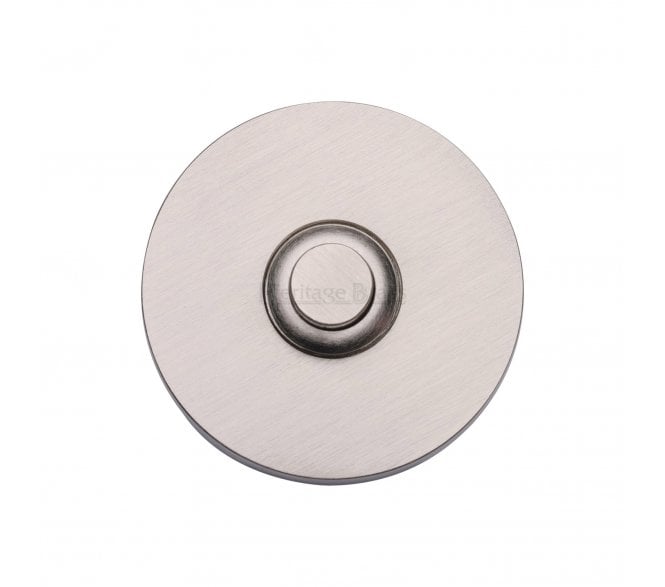 Heritage Brass V1184 Circular Bell Push - Satin Nickel