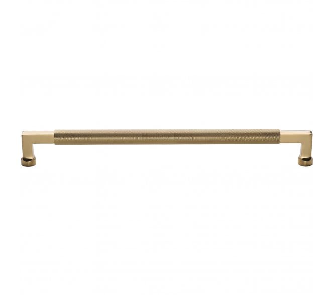 Heritage Brass V1315 Bauhaus Knurled Pull Handles - Polished Brass.