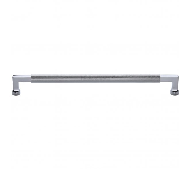 Heritage Brass V1315 Bauhaus Knurled Pull Handles - Polished Chrome.