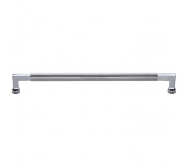Heritage Brass V1315 Bauhaus Knurled Pull Handles - Polished Chrome.