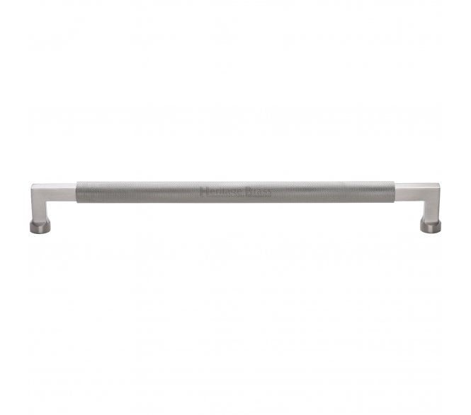 Heritage Brass V1315 Bauhaus Knurled Pull Handles - Satin Nickel.