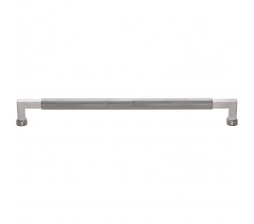 Heritage Brass V1315 Bauhaus Knurled Pull Handles - Satin Nickel.