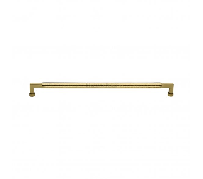 Heritage Brass V1317 Bauhaus Hammered Door Pull Handles - Polished Brass