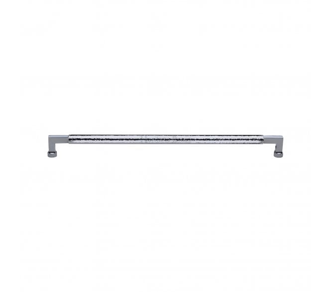Heritage Brass V1317 Bauhaus Hammered Door Pull Handles - Polished Chrome