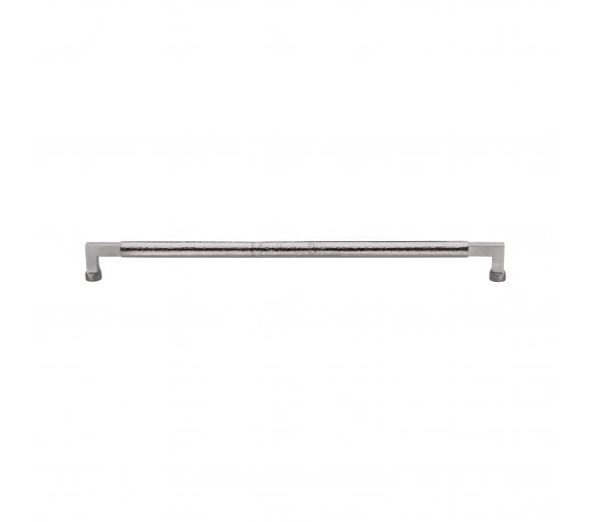 Heritage Brass V1317 Bauhaus Hammered Door Pull Handles - Satin Nickel