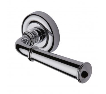 Heritage Brass V1932 Colonial Door Handles On Round Rose - Polished Chrome
