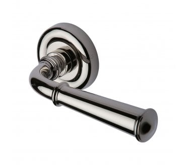 Heritage Brass V1932 Colonial Door Handles On Round Rose - Polished Nickel