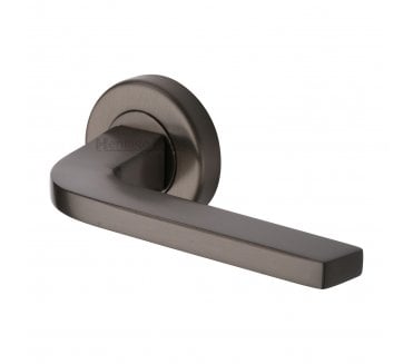 Heritage Brass V2015 Bellagio Door Handles On Round Rose - Matt Bronze