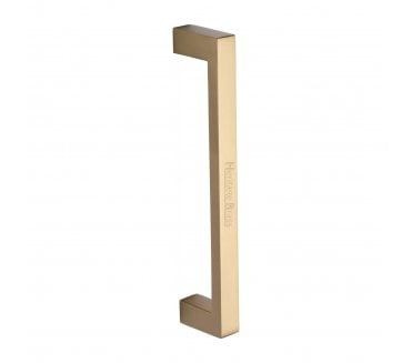 Heritage Brass V2056 Square Pull Handle 245mm - Satin Brass