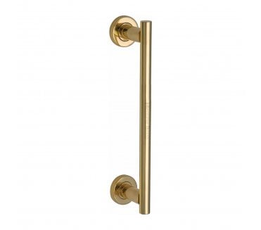 Heritage Brass V2057 Bar Pull Handle On Roses 278mm - Polished Brass