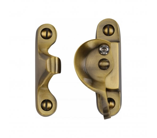 Heritage Brass V2060L Fitch Sash Fastener (Lockable) - Antique Brass