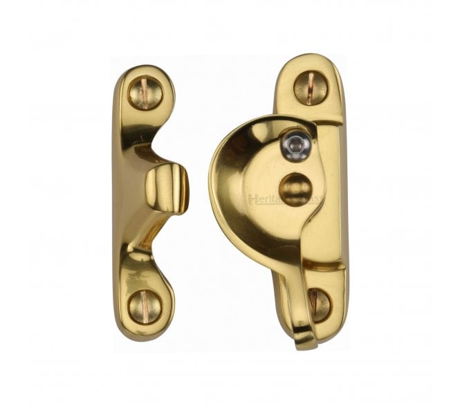 Heritage Brass V2060L-ULB Fitch Pattern Sash Fastener (Lockable) - Unlacquered Brass