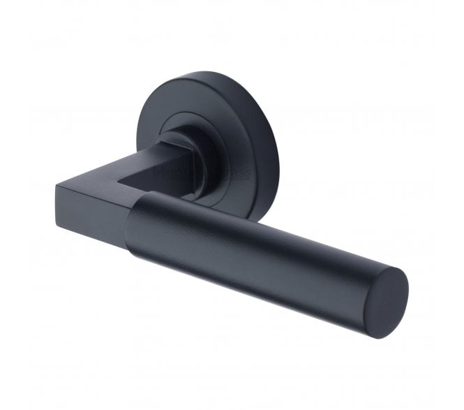 Heritage Brass V2259 Bauhaus Lever on Rose - Matt Black