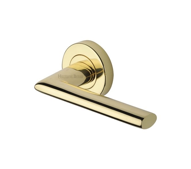 Heritage Brass V2355 Admiralty Lever on Rose - Polished Brass