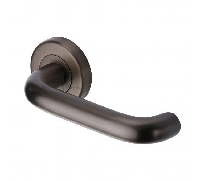 Heritage Brass V3090 Harmony Door Handles On Round Rose - Matt Bronze