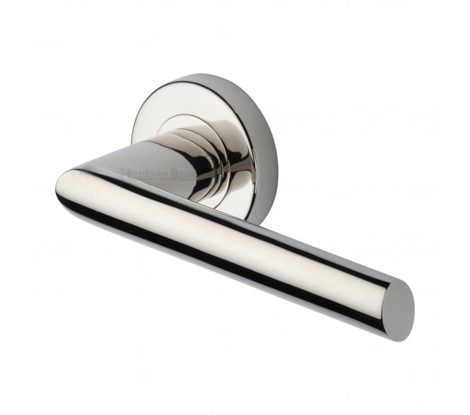 Heritage Brass V3262 Mercury Lever on Rose - Polished Nickel