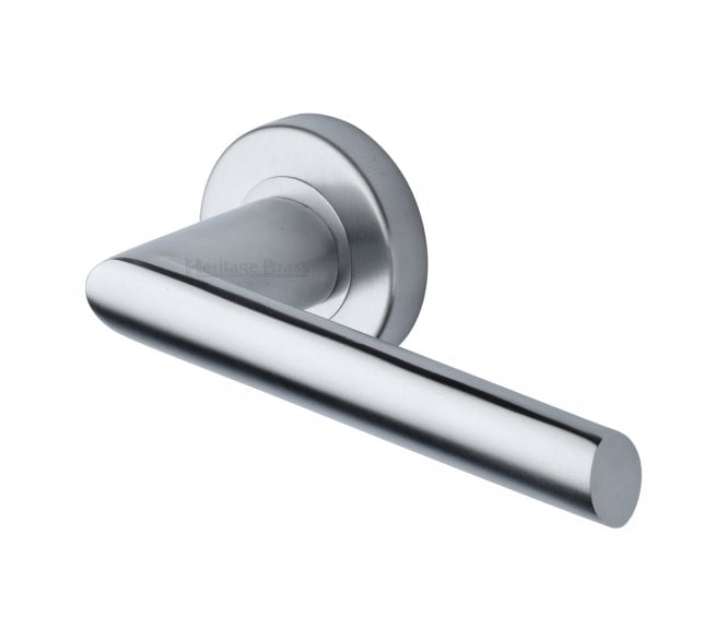 Heritage Brass V3262 Mercury Lever on Rose - Satin Chrome