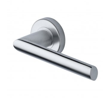Heritage Brass V3262 Mercury Lever on Rose - Satin Chrome