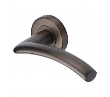 Heritage Brass V3490 Centaur Door Handles On Round Rose - Matt Bronze