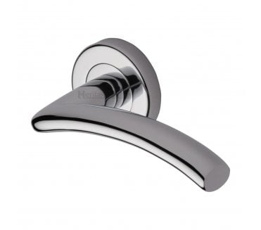 Heritage Brass V3490 Centaur Door Handles On Round Rose - Polished Chrome