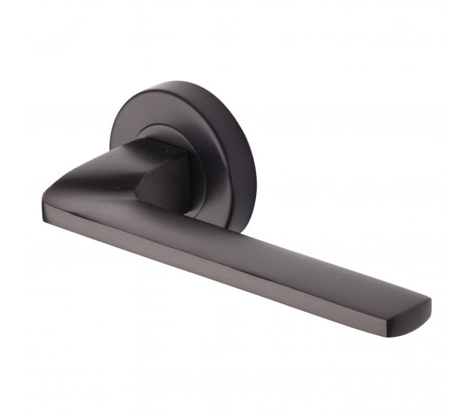 Heritage Brass V3790 Metro Angled Lever on Rose - Matt Bronze