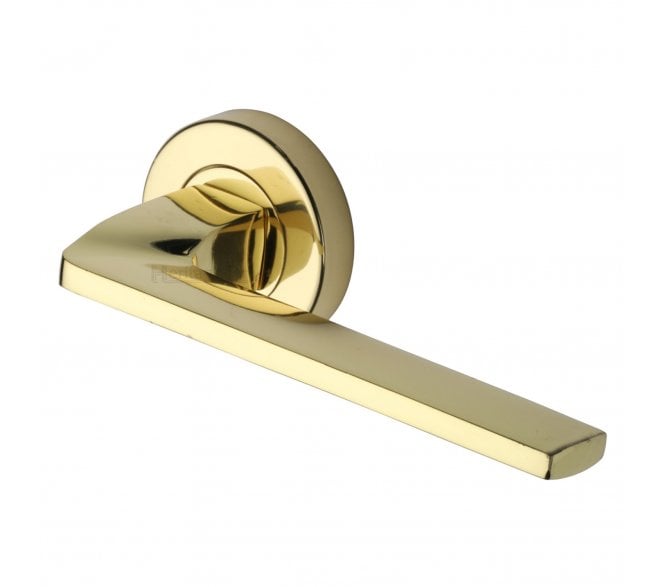 Heritage Brass V3790 Metro Angled Lever on Rose - Polished Brass