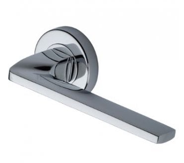 Heritage Brass V3790 Metro Angled Lever on Rose - Polished Chrome.