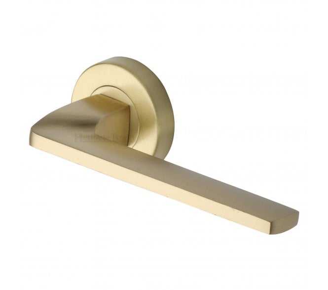 Heritage Brass V3790 Metro Angled Lever on Rose - Satin Brass