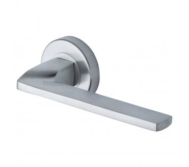 Heritage Brass V3790 Metro Angled Lever on Rose - Satin Chrome