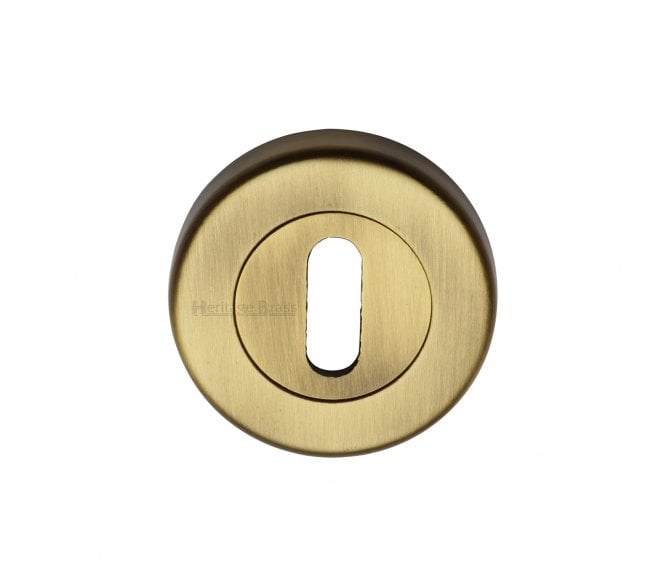 Heritage Brass V4000 Keyhole Escutcheon - Antique Brass
