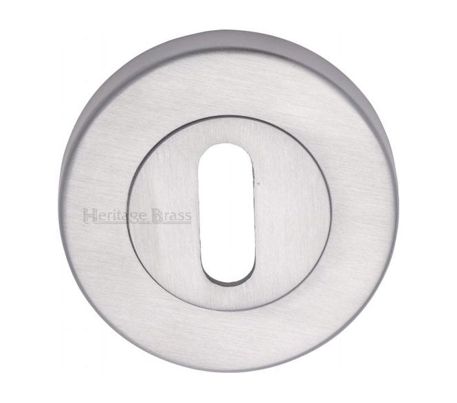 Heritage Brass V4000 Keyhole Escutcheon - Polished Chrome/Satin Chrome