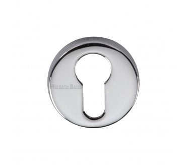 Heritage Brass V4008 Euro Profile Escutcheon 46mm - Polished Chrome
