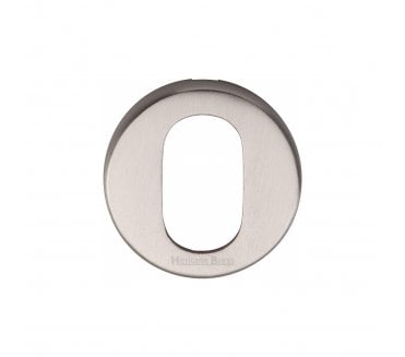 Heritage Brass V4009 Oval Profile Escutcheon 46mm - Satin Nickel