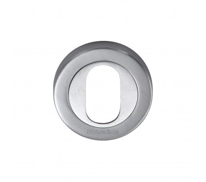 Heritage Brass V4010 Euro Profile Escutcheon 53mm -Satin Chrome
