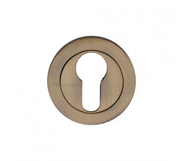 Heritage Brass V4020 Euro Profile Escutcheon 53mm - Antique Brass