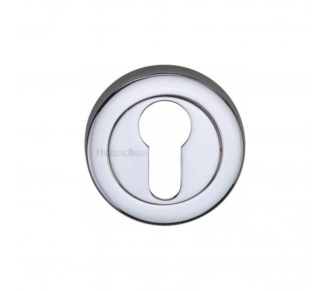 Heritage Brass V4020 Euro Profile Escutcheon 53mm - Polished Chrome